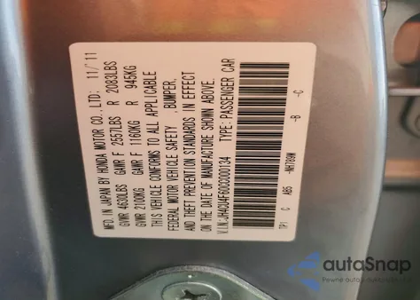 2012 Acura Tsx Tech z USA, uszkodzony, nr VIN JH4CU4F60CC000134